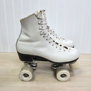 Riedell 120 Sure Grip Super X Roller Rink‎ Skates White Size 6 B